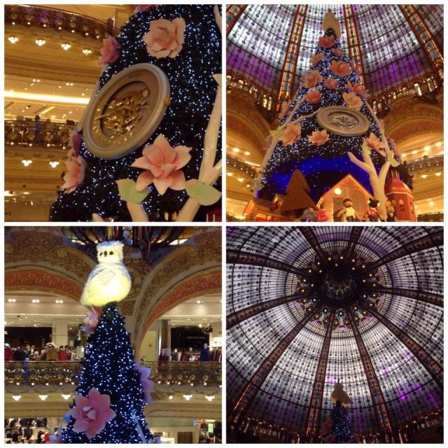 galeries lafayette sapin de noël hibou